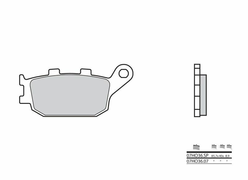 Brembo S.p.A. Тормозные колодки дорожные спеченные металлические - 07HO36SP