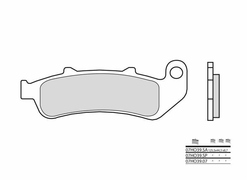 Brembo S.p.A. Plaquettes de frein route métal fritté - 07HO39SA
