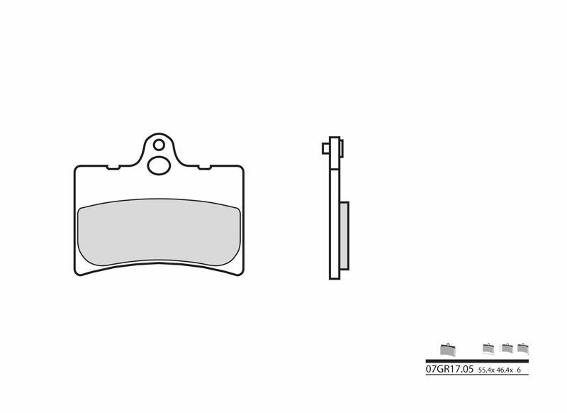 Brembo S.p.A. Plaquettes de frein route carbone céramique - 07GR1705, taille 135 mm