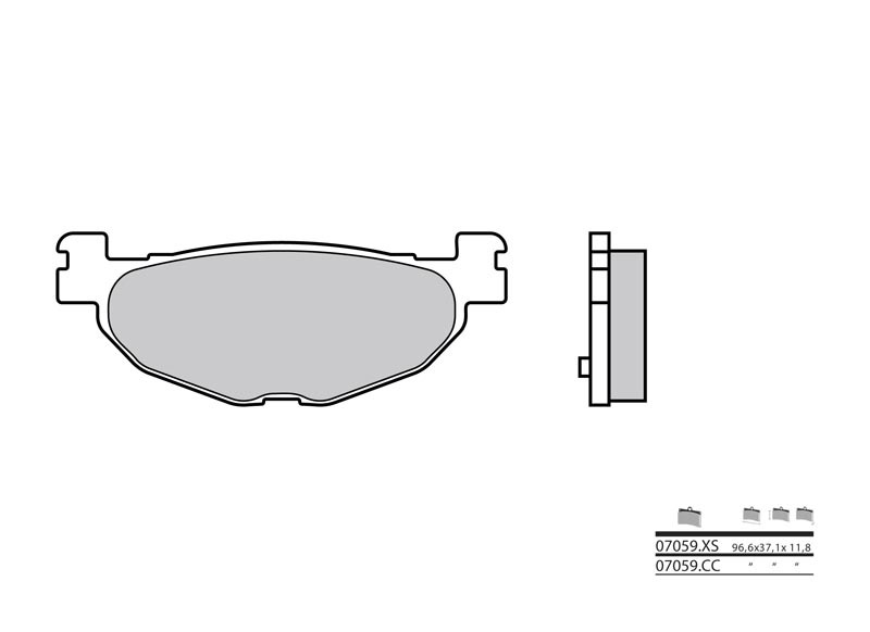 Brembo S.p.A. Plaquettes de frein Scooter métal fritté - 07059XS