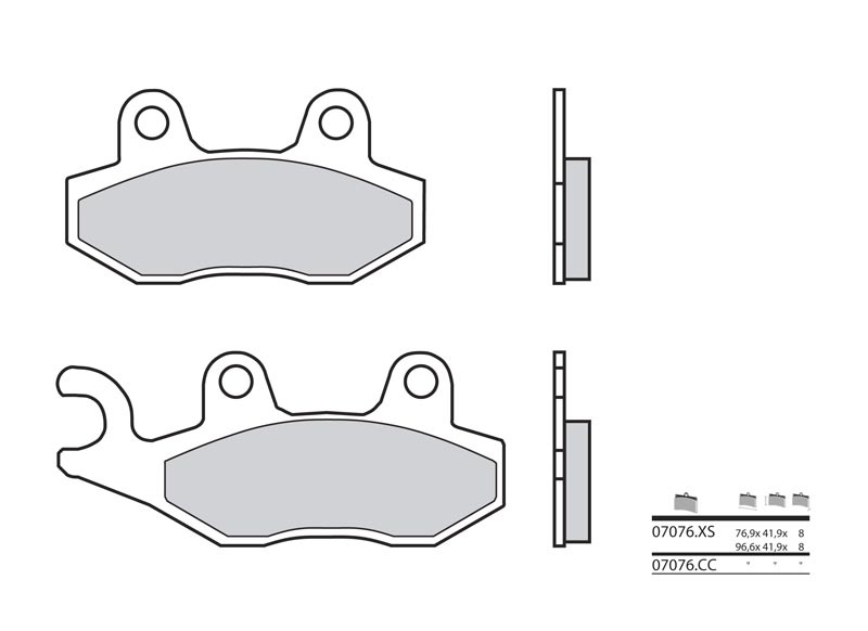 Brembo S.p.A. Plaquettes de frein Scooter carbone céramique - 07076CC