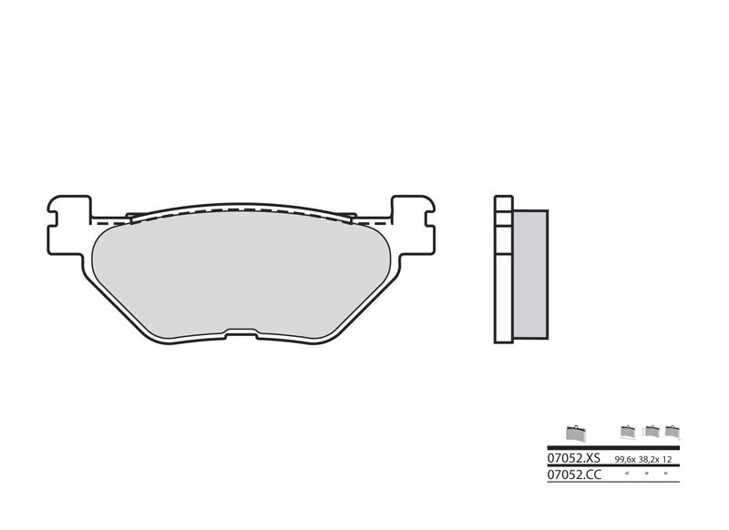 Brembo S.p.A. Plaquettes de frein Scooter métal fritté - 07052XS