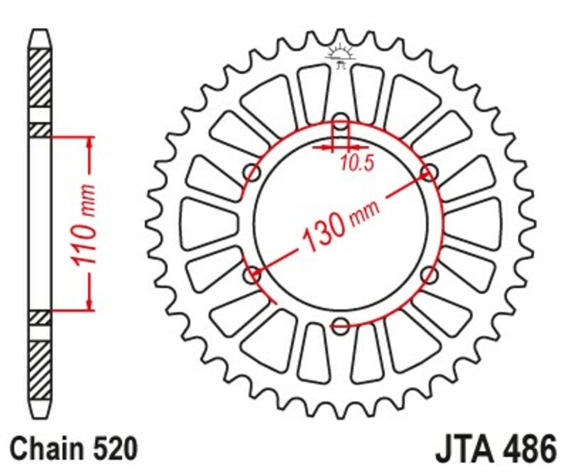 JT KETTENRÄDER Krone JT KETTENRÄDER Ultraleichtes Aluminium 486 – 520
