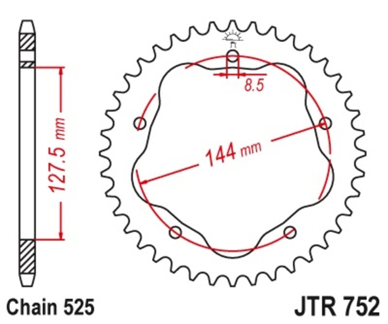 JT KETTENRÄDER Krone JT KETTENRÄDER Standardstahl 752 - 520