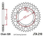 JT SPROCKETS Ultraleichte Anti-Schlamm-Aluminiumkrone 210 - 520