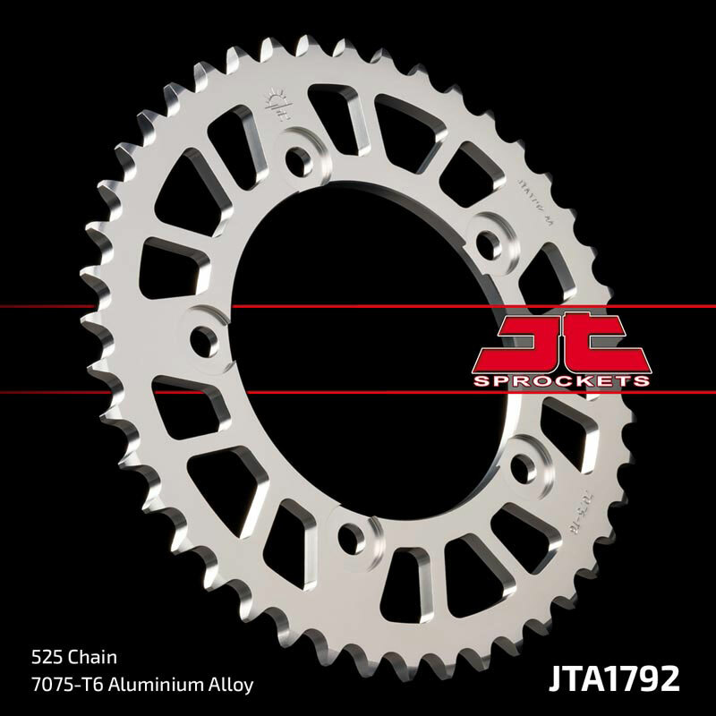 JT SPROCKETS Aluminium Ultra-Light Rear Sprocket 1792 - 525, Size 10 mm, Size 10 mm
