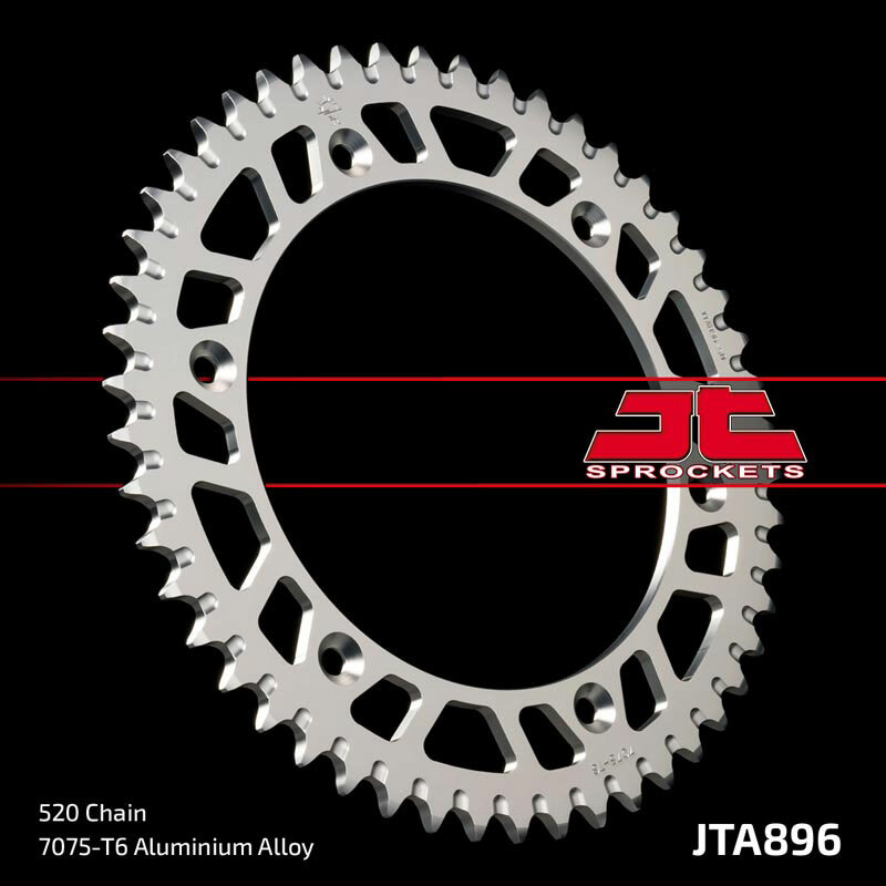 JT SPROCKETS Aluminium Ultra-Light Self-Cleaning Rear Sprocket 896 - 520, Size 10 mm, Size 10 mm