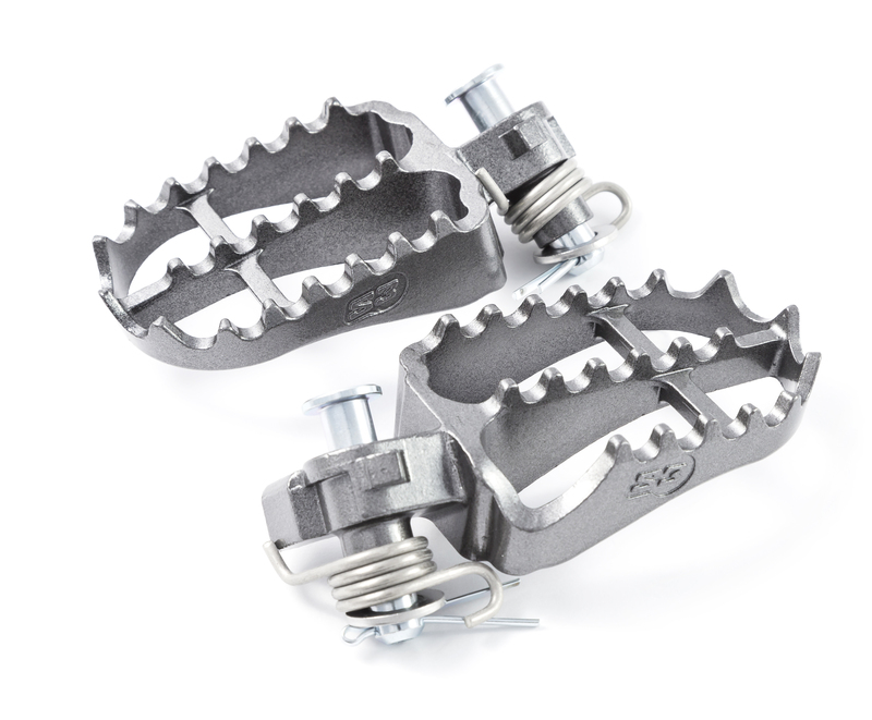 S3 Hard Rock Enduro Footrests Steel Titanium, Size 135 mm, Size 135 mm