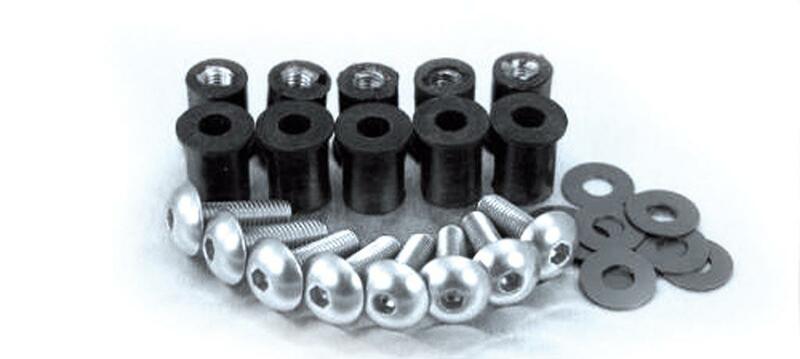 BIHR Ø5mm Screws + Inserts + Washers Kit Aluminium