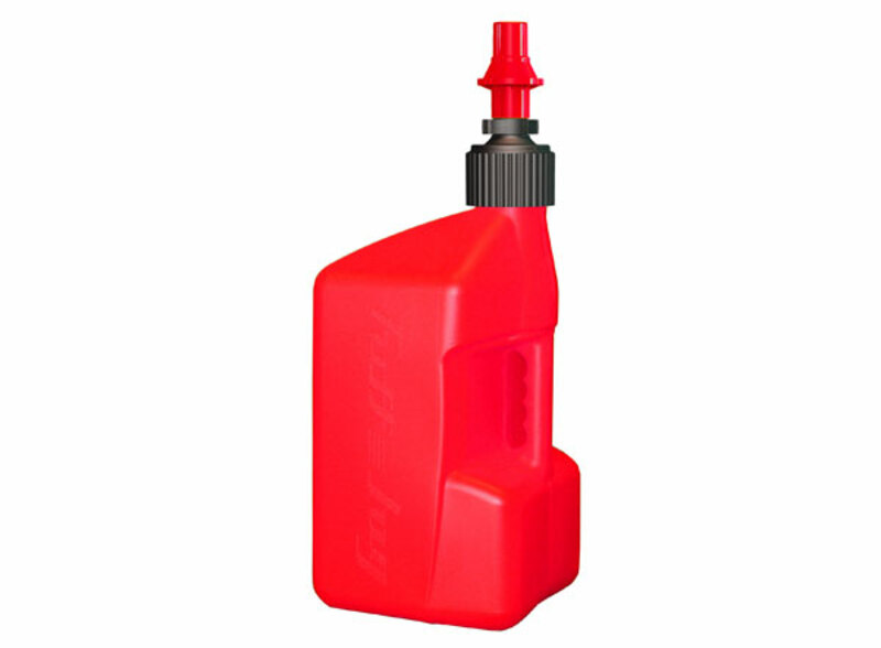 TUFFJUG Bidon d'essence TUFF JUG 20L rouge translucide/bouchon rouge - bouchon remplissage rapide