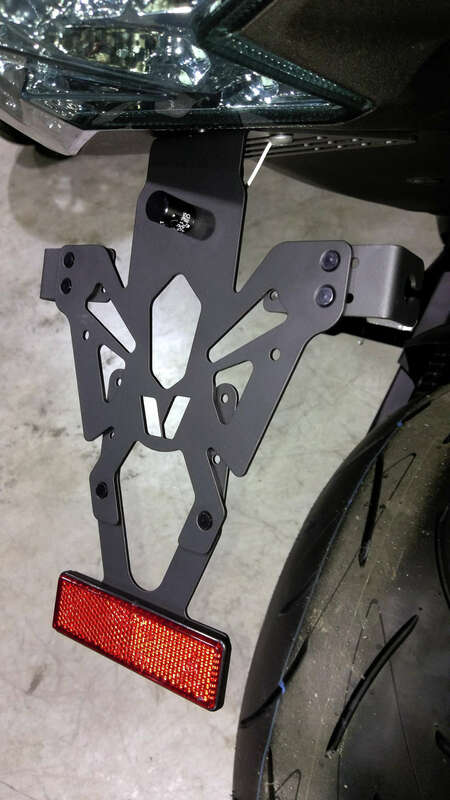 V PARTS License Plate Holder Black Universal, black