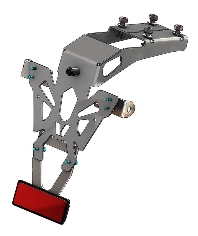 V PARTS Support de plaque noir