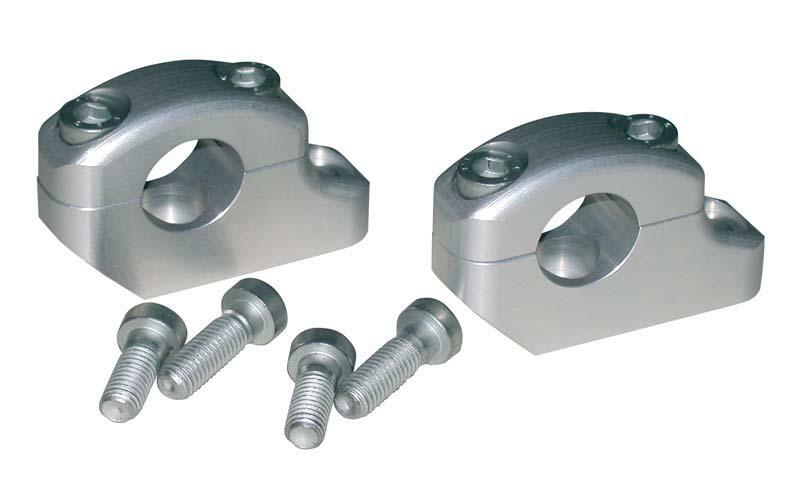 LSL SILVER-PLATED OFFSET BAR MOUNTS LSL FOR TRIPLE CLAMPS LSL Ø22MM, silver