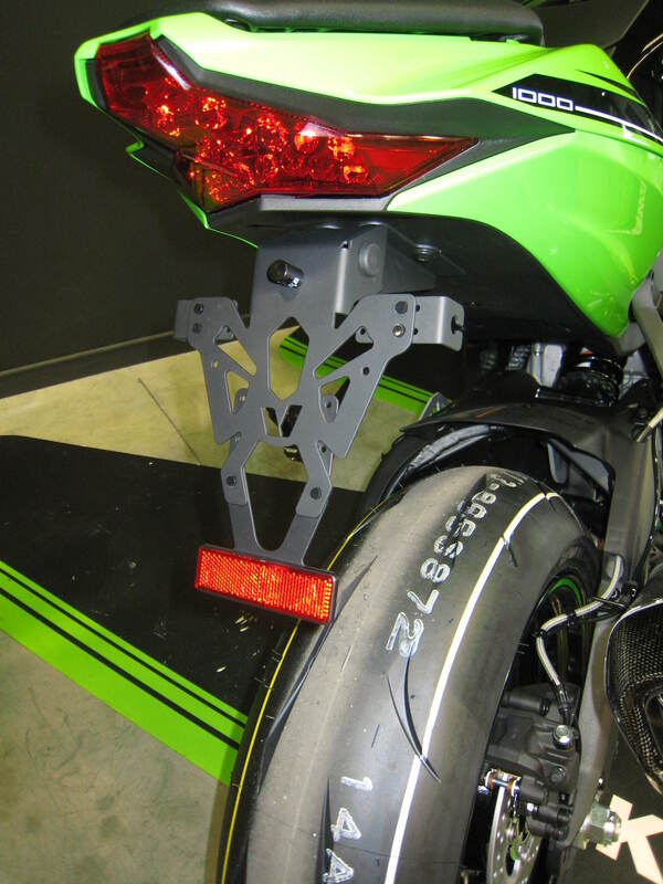 V PARTS License Plate Holder Black Kawasaki ZX10R, black