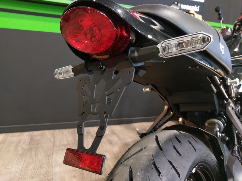V PARTS License Plate Holder Short Black Kawasaki Z900RS, black