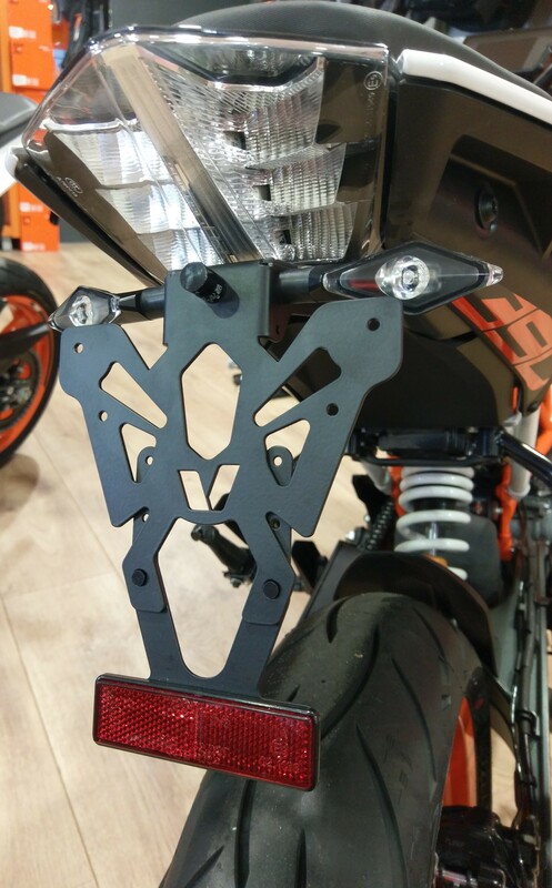 V PARTS License Plate Holder Black KTM Duke 125/200/390, black
