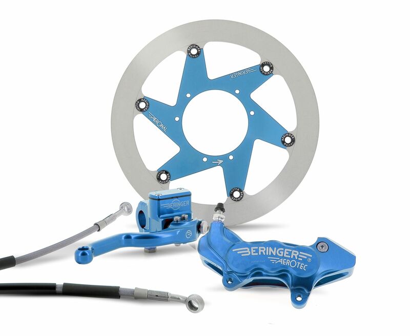 BERINGER Top Race Brake System 17'' Wheel Aerotec® Radial Caliper 4 Pistons Blue Husqvarna, blue
