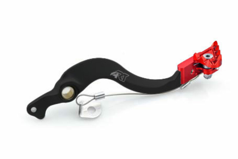 ART Factory Brake Pedal Black Anodized Aluminium/Red Tip, black