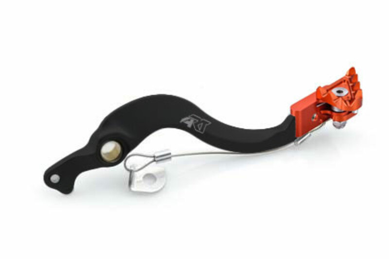 ART Factory Brake Pedal Black Anodized Aluminium/Orange Tip, black