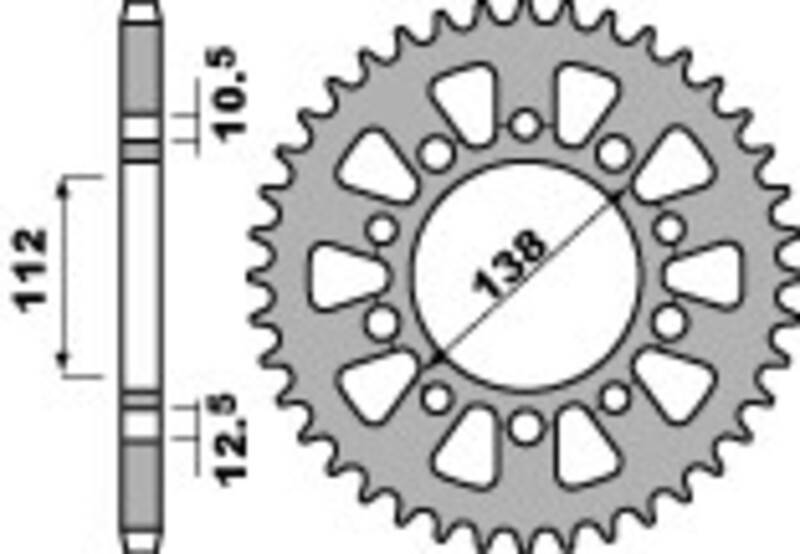 Dc Corona In Acciaio C45 Per Trasmissione – Modello 47200-48, Alta Resistenza