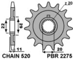 PBR Standard stål tannhjul 2275 - 520