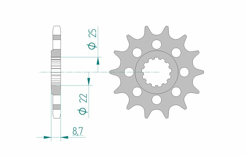AFAM Steel Standard Front Sprocket 28403 - 525