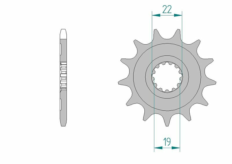 AFAM Pignon acier standard 64305 - 520, taille 80 mm