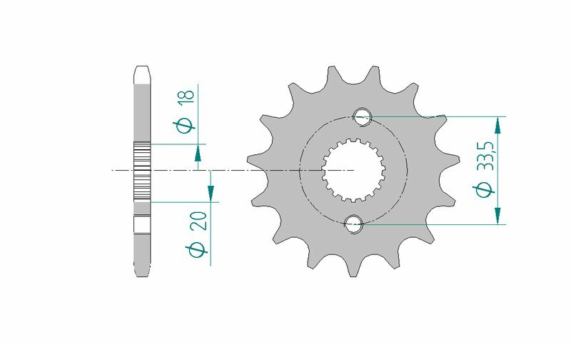 AFAM Pignon acier standard 20211 - 420, taille 65 mm