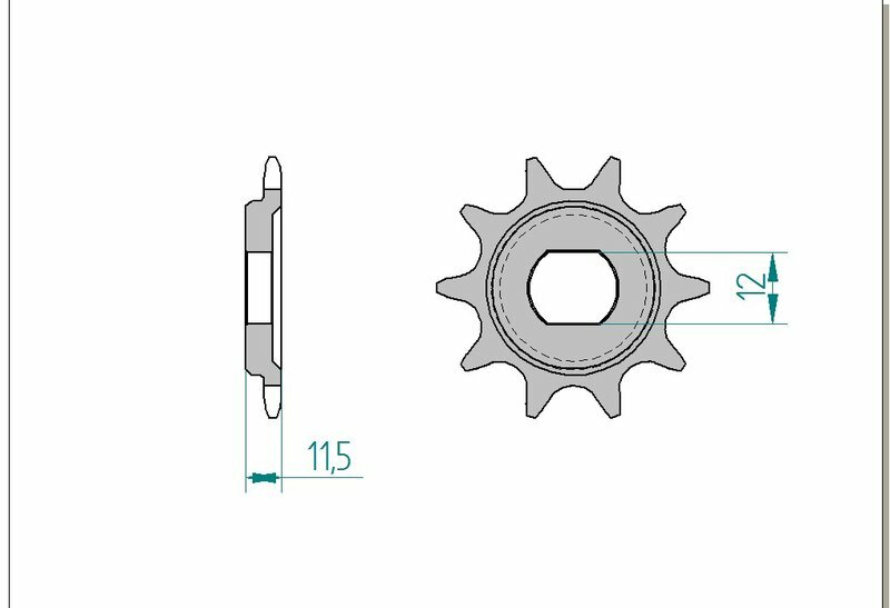Afam Unisex Steel Standard Front Sprocket 94123 - 420