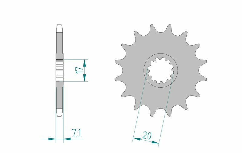 Afam Unisex Steel Standard Front Sprocket 94119 - 420