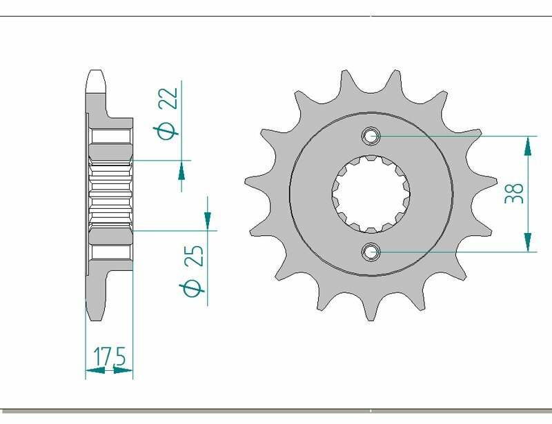 AFAM Steel Standard Front Sprocket 52616 - 525