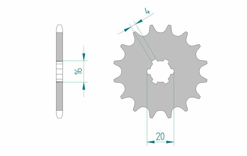 AFAM Standaard stalen tandwiel 30100 - 420