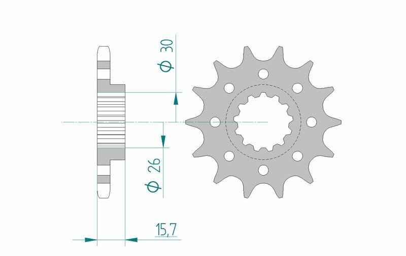 AFAM Steel Standard Front Sprocket 20605 - 525, Size 100 mm, Size 100 mm