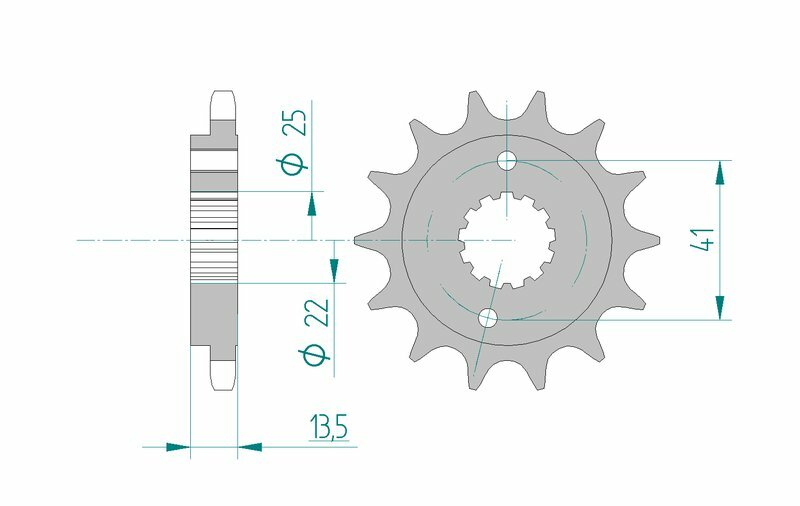 AFAM Steel Standard Front Sprocket 20507 - 525