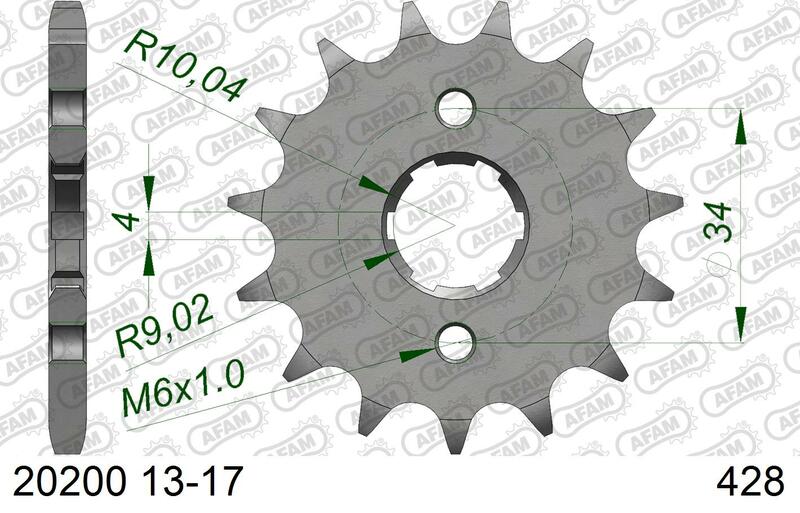 AFAM Steel Standard Front Sprocket 20200 - 428