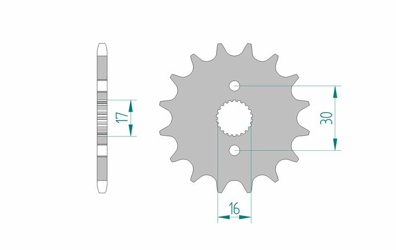 Afam Unisex Steel Standard Front Sprocket 20105 - 420