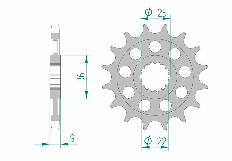 AFAM Steel Standard Front Sprocket 94900 - 525