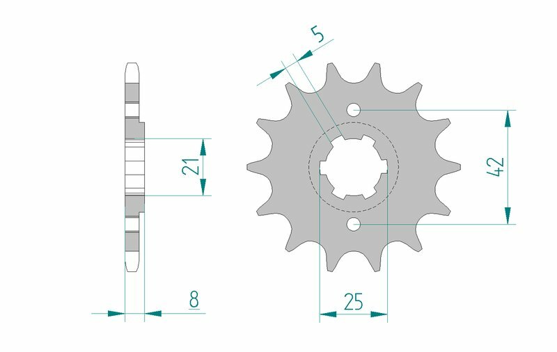 AFAM Pignon acier standard 21502 - 520