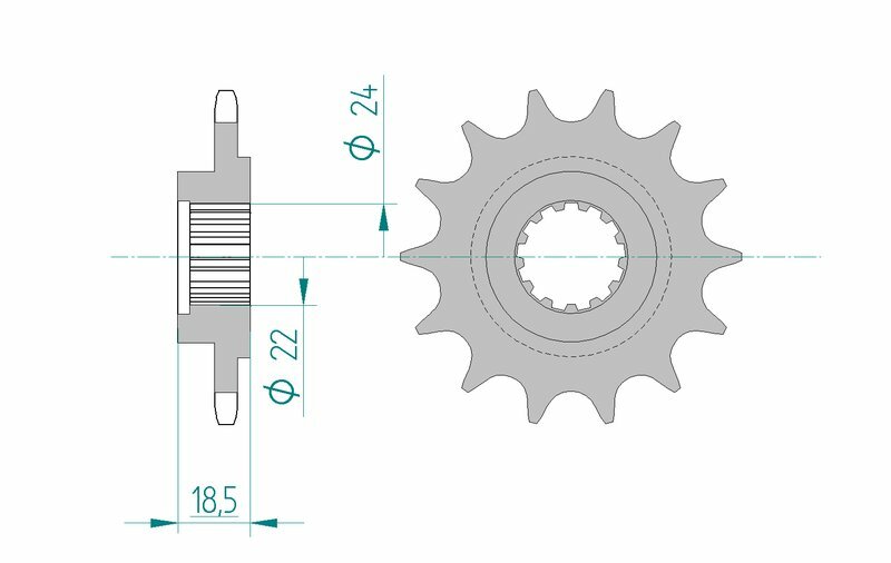 AFAM Steel Standard Front Sprocket 24603 - 520