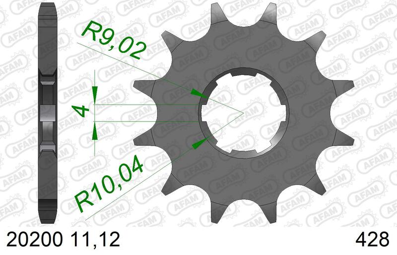 Afam Unisex Steel Standard Front Sprocket 20200 - 428