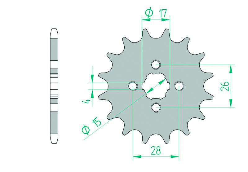 AFAM Steel Standard Front Sprocket 20104 - 420