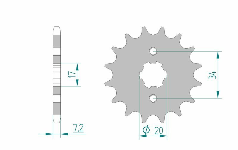 94603-14 AFAM 94603-14 Rocchetto per catena N° denti: 14 per