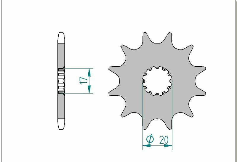 AFAM Standard-Stahlkettenrad 40300 - 520