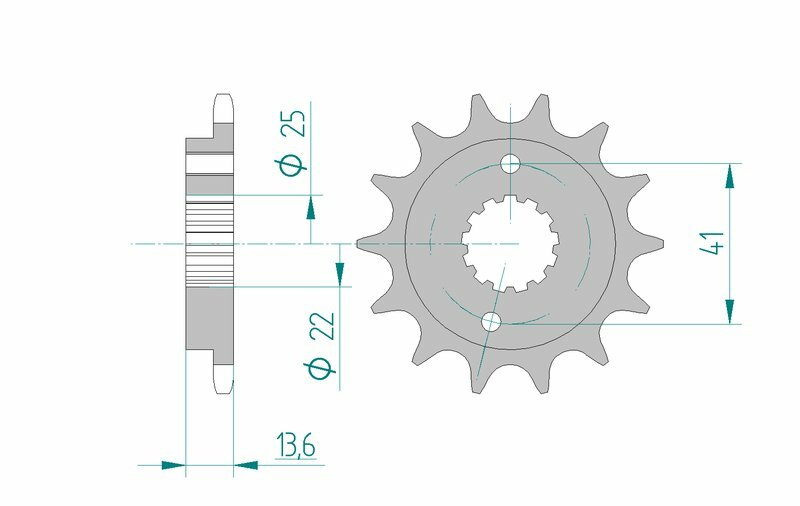 AFAM Steel Standard Front Sprocket 20608 - 520