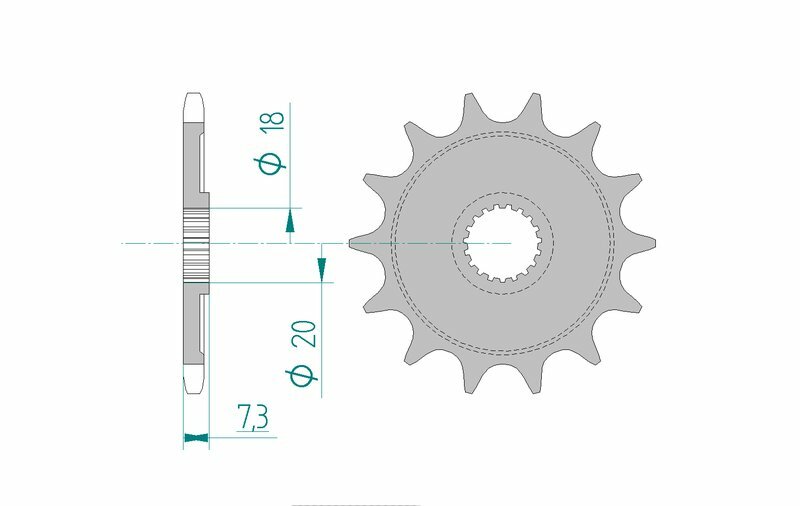AFAM Steel Standard Front Sprocket 20206 - 520