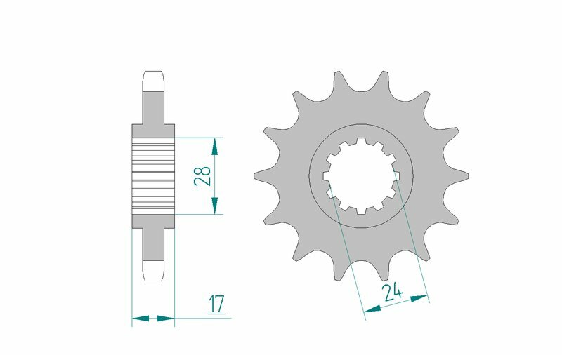 AFAM Pignon acier standard 20504 - 530