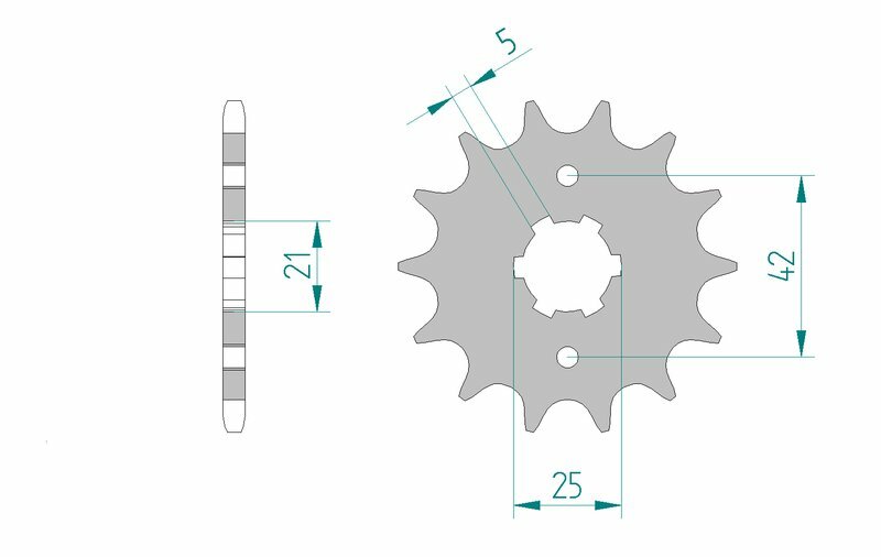 AFAM Steel Standard Front Sprocket 21301 - 520