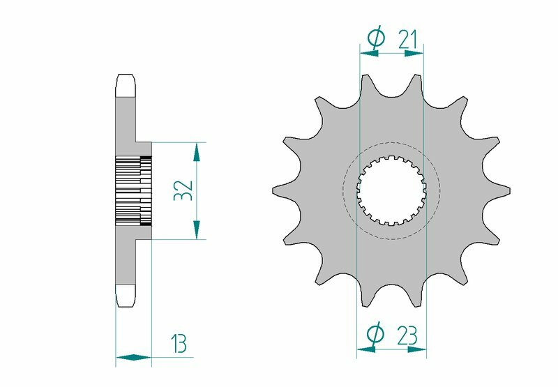 Afam Unisex Steel Standard Front Sprocket 21311 - 428