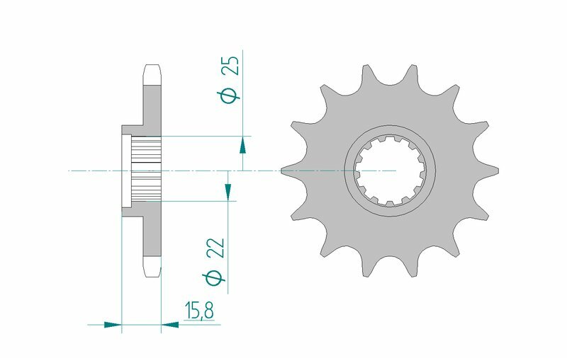 AFAM Steel Standard Front Sprocket 24508 - 525