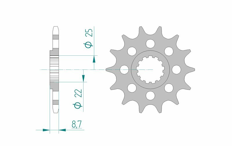 AFAM Pignon acier standard 28402 - 520